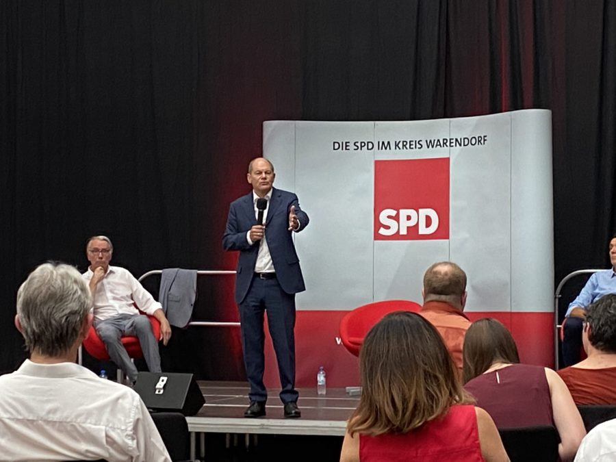 SPD Kanzlerkandidat Olaf Scholz über die aktuellen politischen Fragen und die Perspektiven für Deutschland